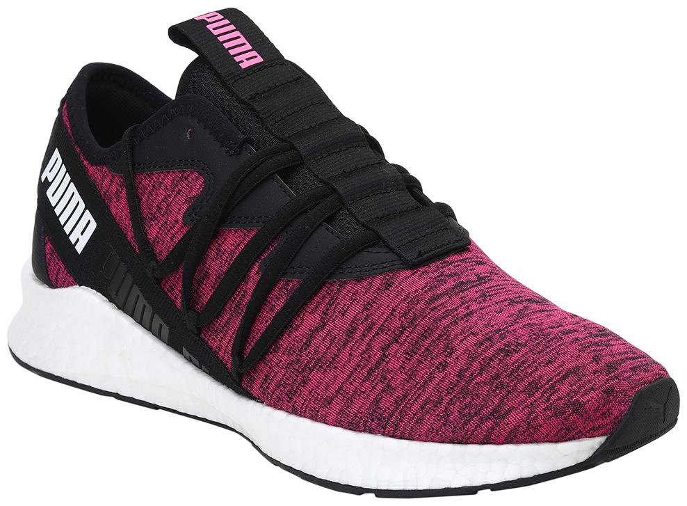 

PUMA Unisex Textile Fabric Textured Running Shoes Black