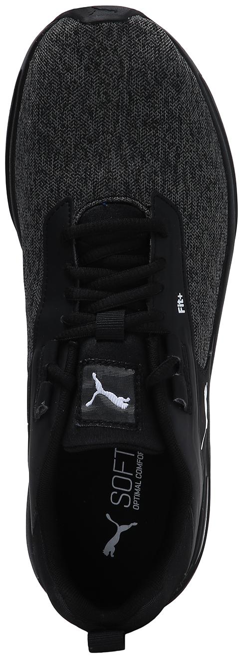 

PUMA Unisex Textile Fabric Textured Running Shoes Black