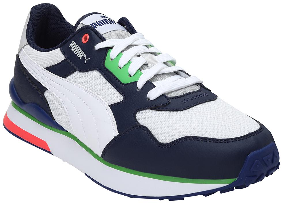 

PUMA Unisex Textile Fabric Textured Running Shoes Blue