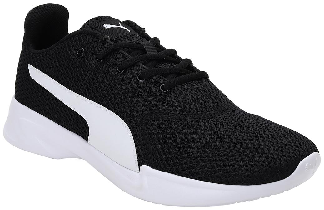 

PUMA Unisex Textile Fabric Textured Running Shoes Black