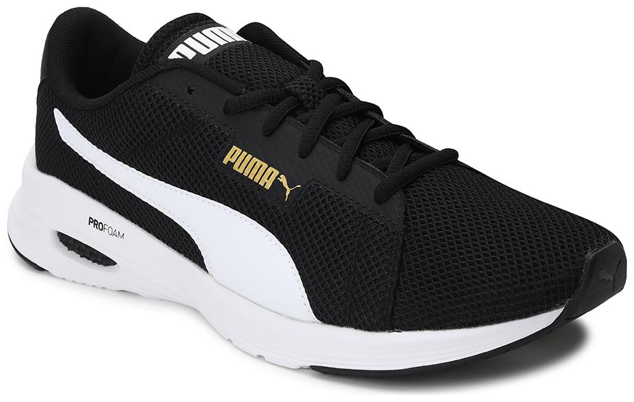 

PUMA Unisex Textile Fabric Textured Running Shoes Black