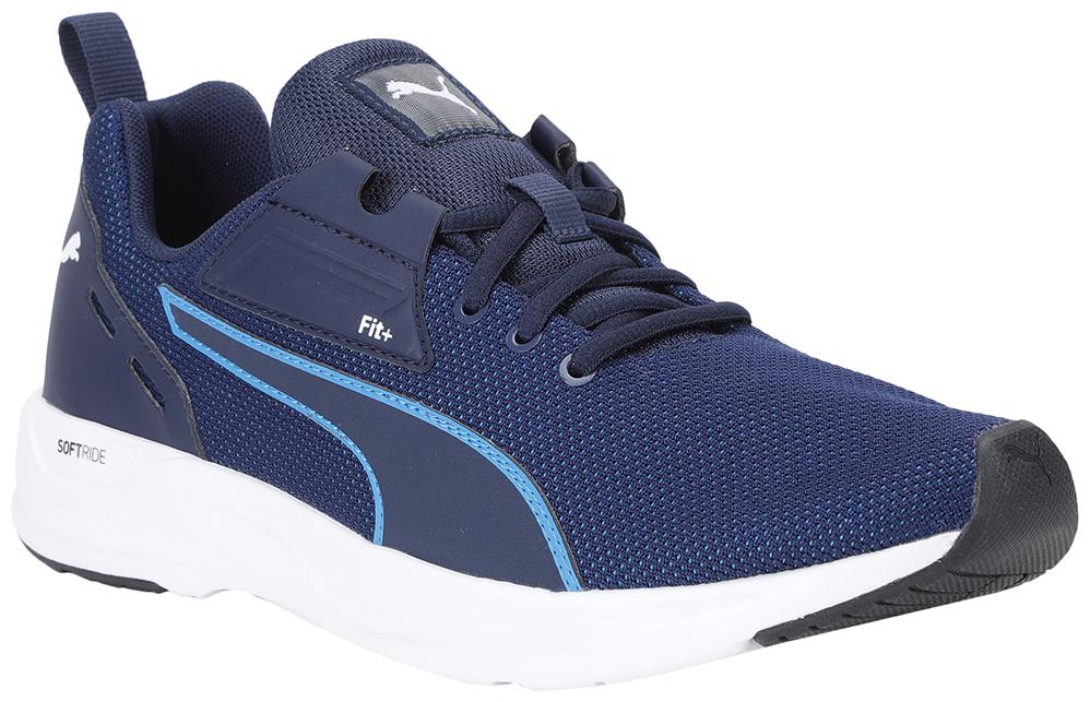 

PUMA Unisex Textile Fabric Textured Running Shoes Blue