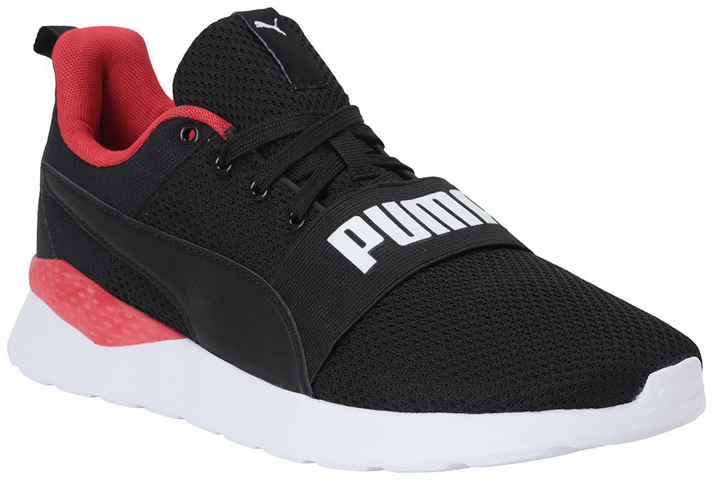 

PUMA Unisex Textile Fabric Textured Running Shoes Black