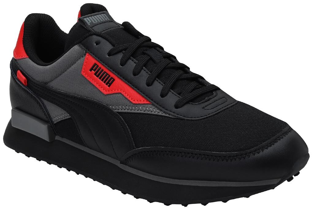 

PUMA Unisex Textile Fabric Textured Running Shoes Black