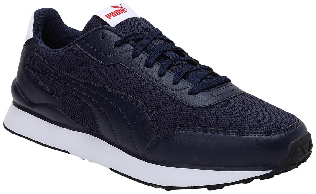 

PUMA Unisex Textile Fabric Textured Running Shoes Black