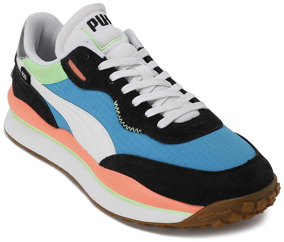 

PUMA Unisex Textile Fabric Textured Running Shoes Blue