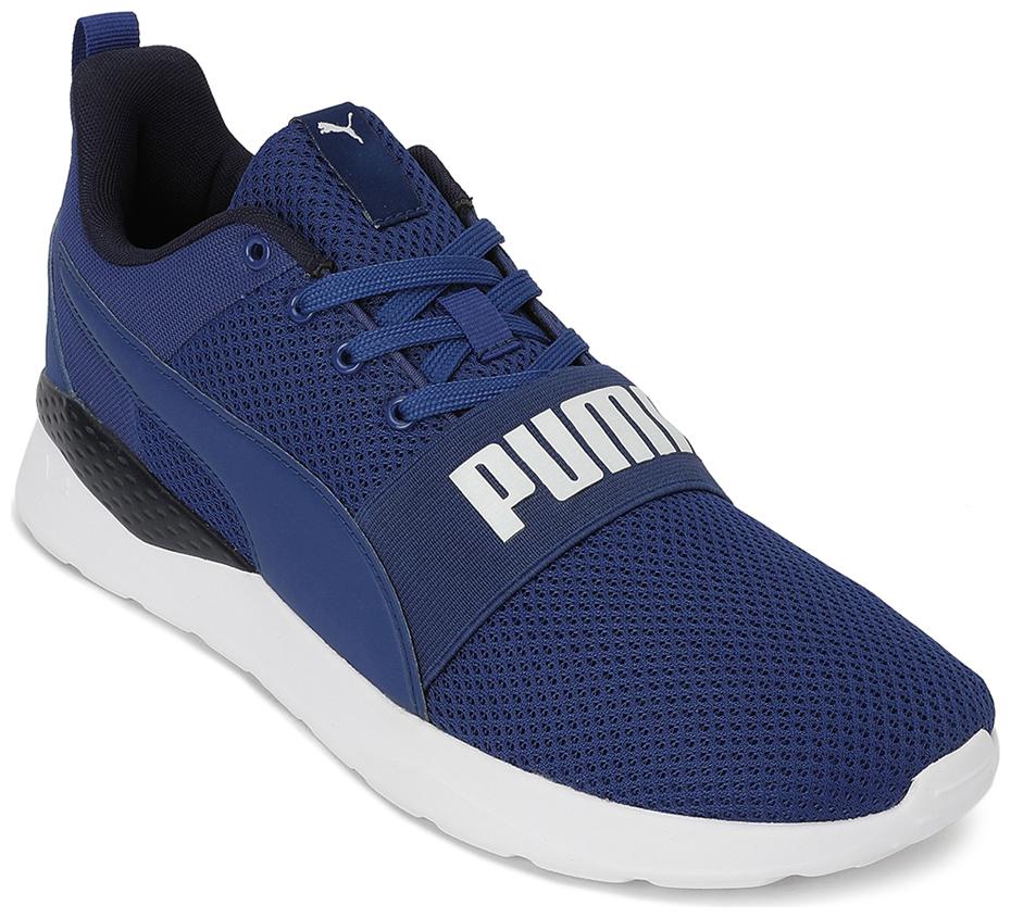

PUMA Unisex Textile Fabric Textured Running Shoes Blue