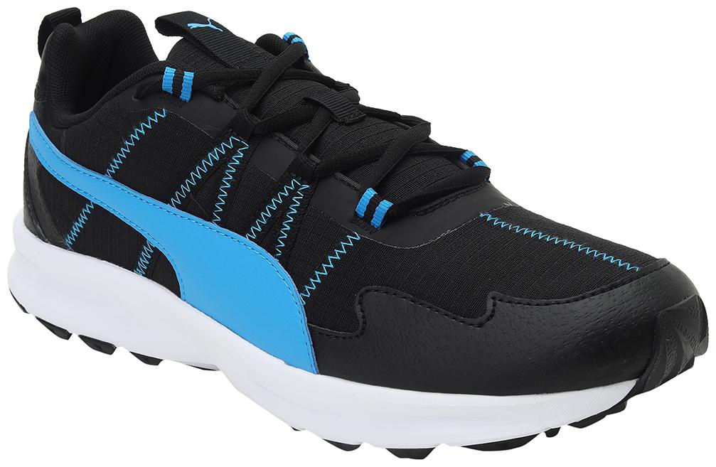 

PUMA Unisex Textile Fabric Textured Running Shoes Black