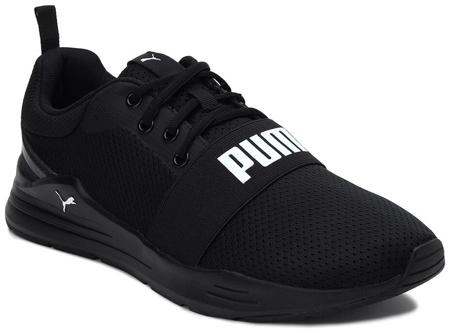 

PUMA Unisex Textile Fabric Textured Running Shoes Black