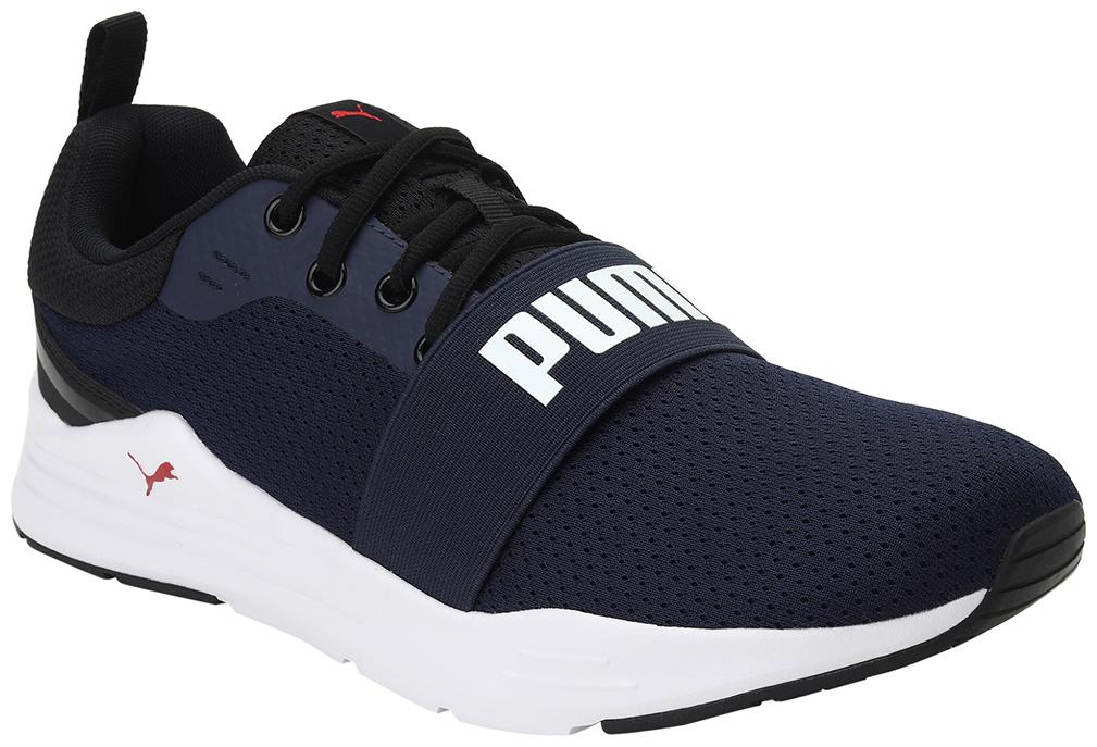 

PUMA Unisex Textile Fabric Textured Running Shoes Blue