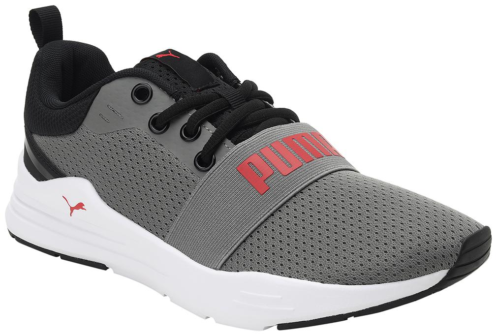 

PUMA Unisex Textile Fabric Textured Running Shoes White
