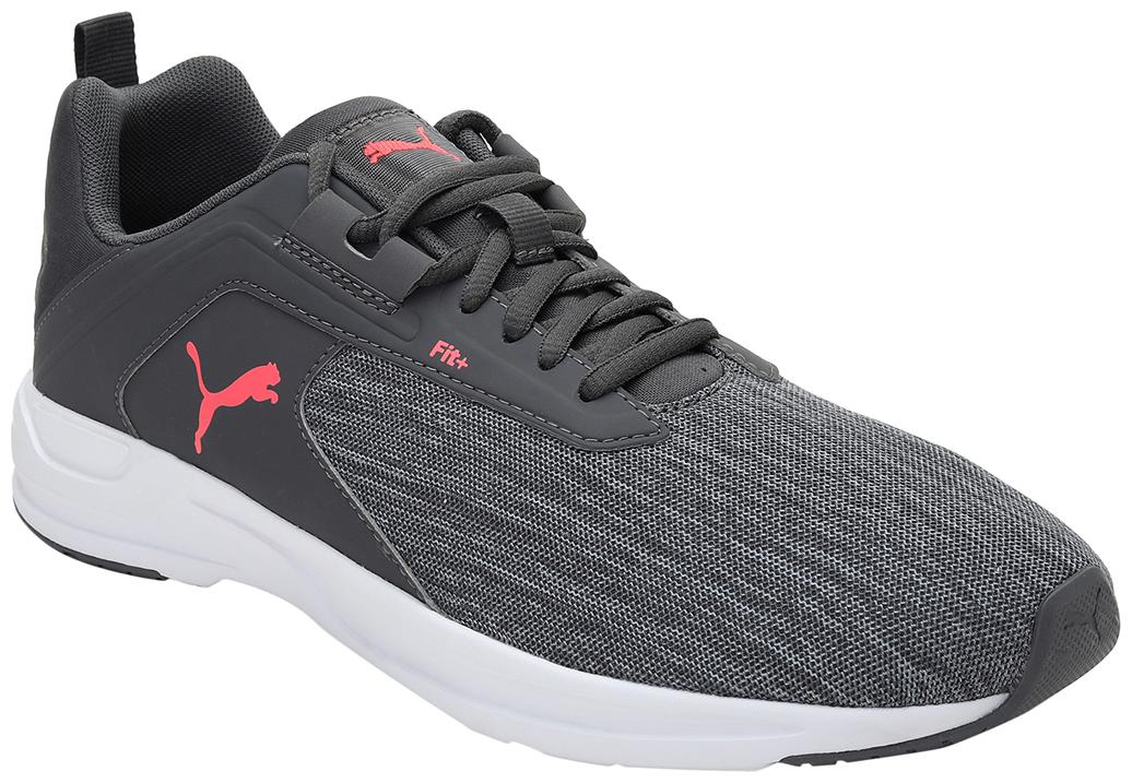 

PUMA Unisex Textile Fabric Textured Running Shoes Grey