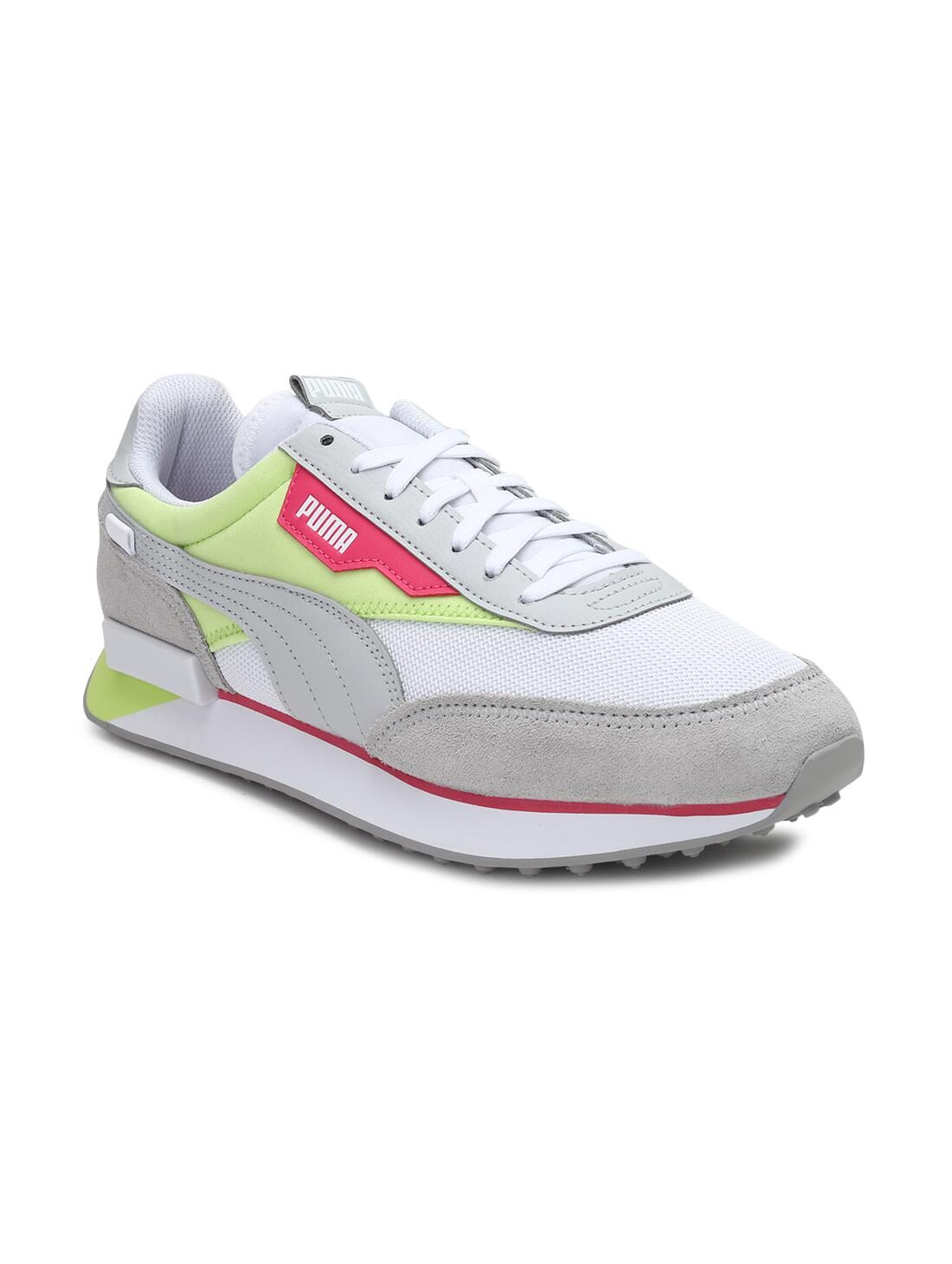 

PUMA Unisex Textile Fabric Textured Running Shoes Grey