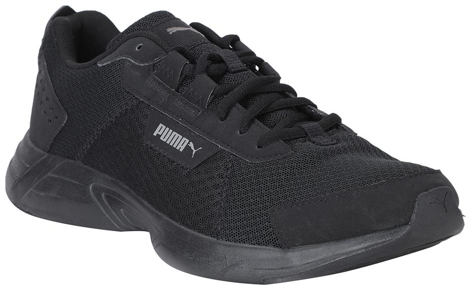 

PUMA Unisex Textile Fabric Textured Running Shoes Black