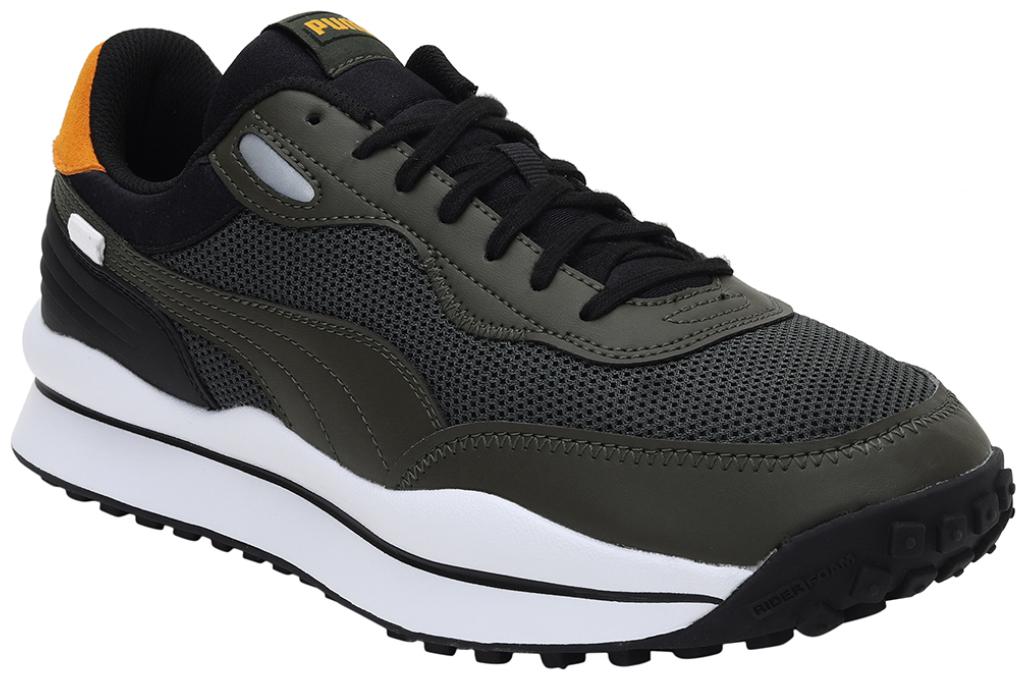 

PUMA Unisex Textile Fabric Textured Running Shoes Green