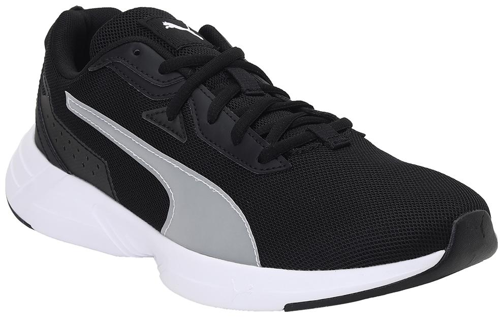 

PUMA Unisex Textile Fabric Textured Running Shoes Black