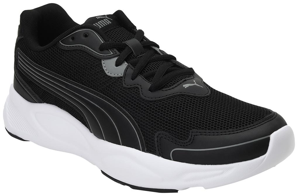 

PUMA Unisex Textile Fabric Textured Running Shoes Black