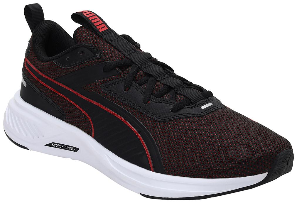 

PUMA Unisex Textile Fabric Textured Running Shoes Black
