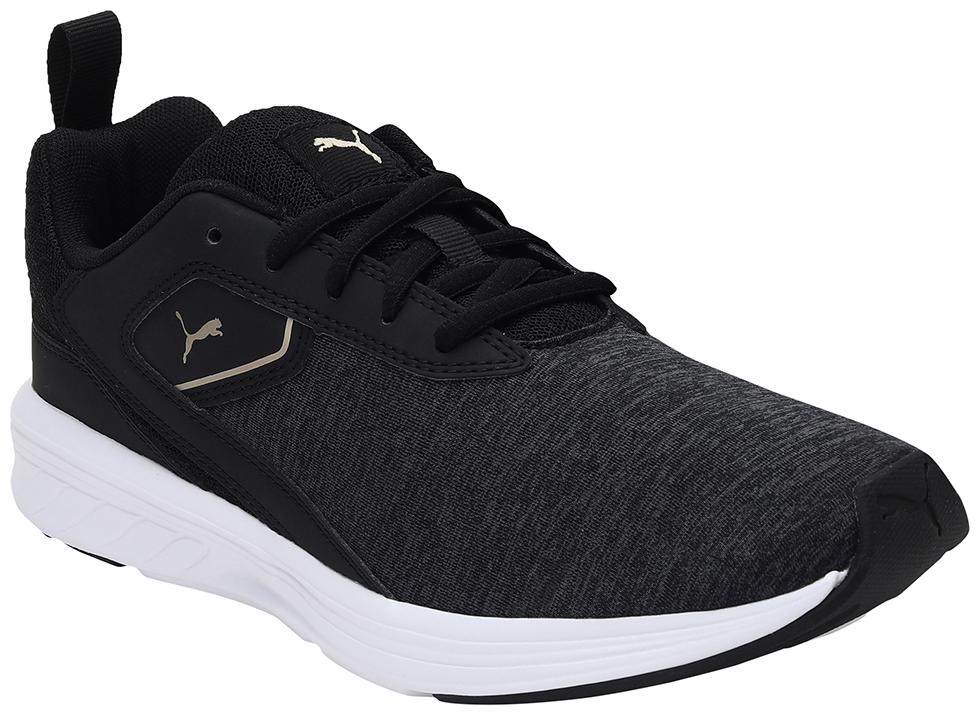 

PUMA Unisex Textile Fabric Textured Running Shoes Black