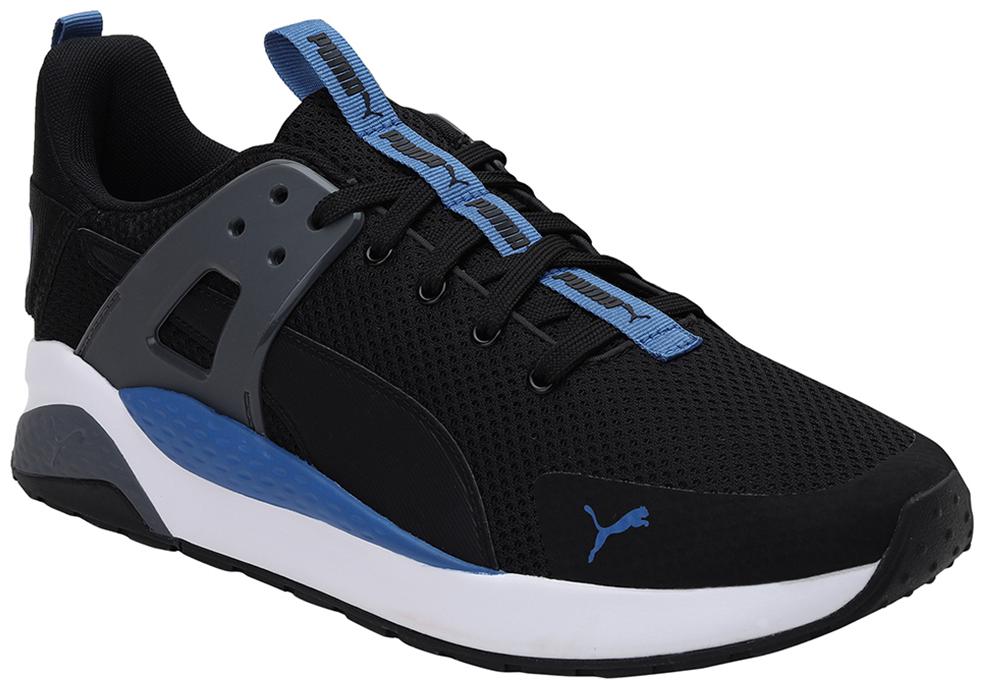 

PUMA Unisex Textile Fabric Textured Running Shoes Black