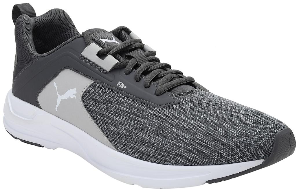 

PUMA Unisex Textile Fabric Textured Running Shoes Grey