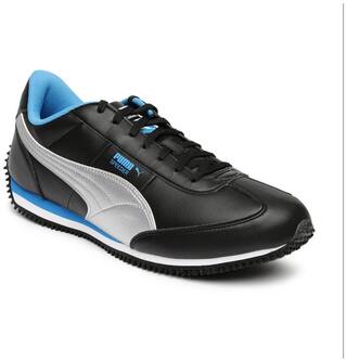 Puma Velocity Black and Silver Running Shoes