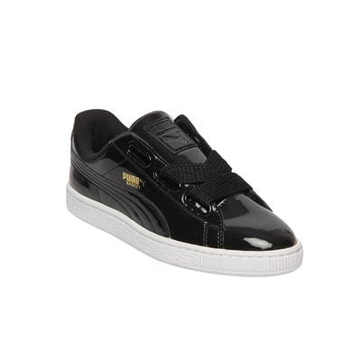

Puma Women Basket Heart Patent Wn s Walking Shoes ( Black )