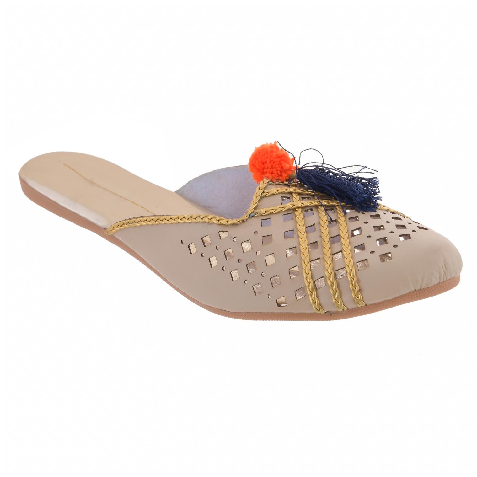 

RA-Rock Women Beige Mules