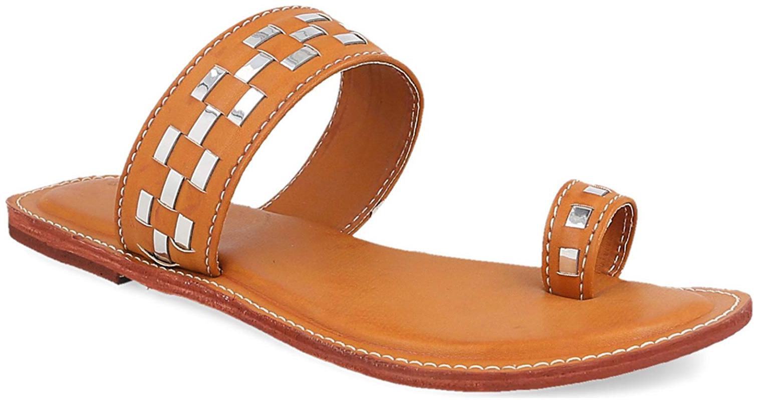 

RA-Rock Women Tan One Toe Flats
