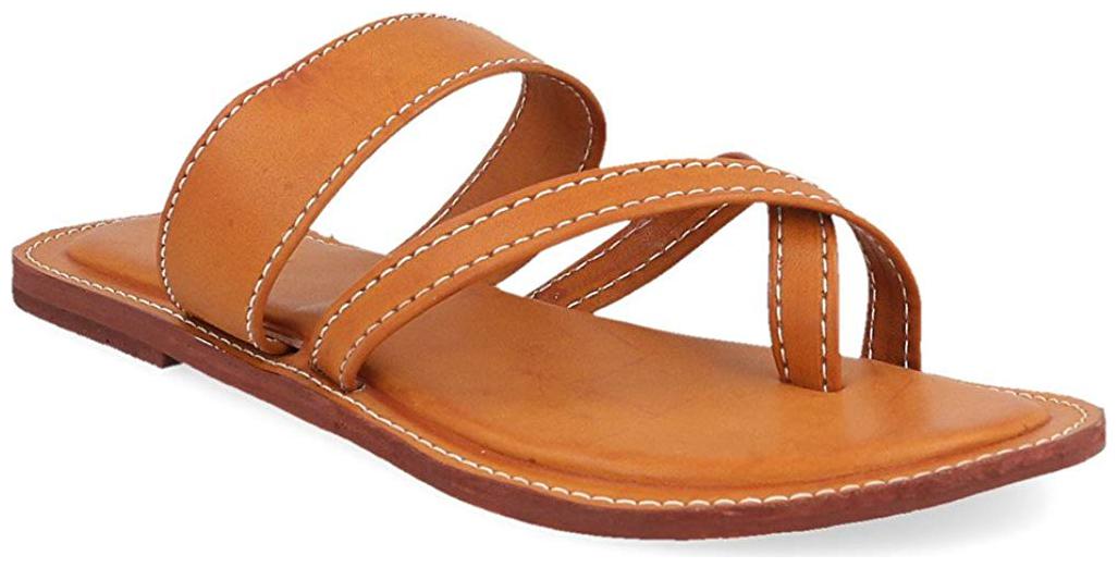 

RA-Rock Women Tan One Toe Flats