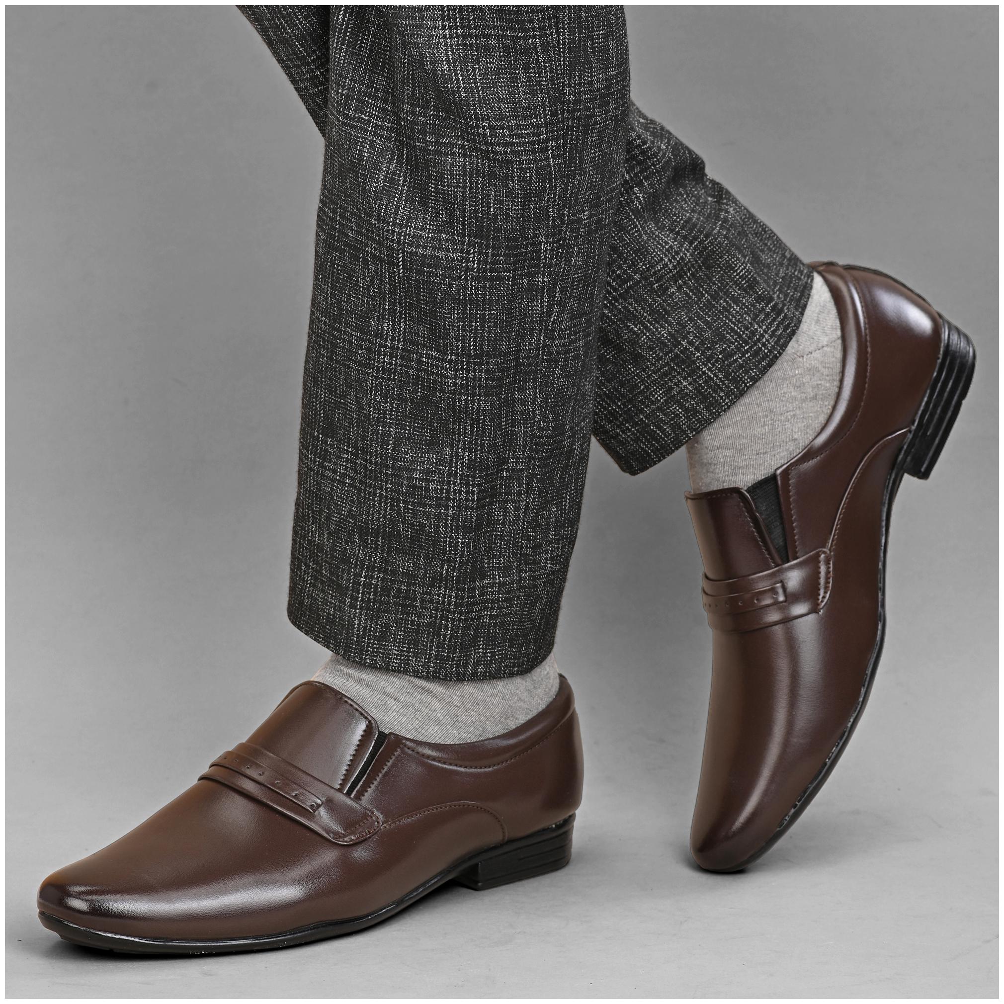 

RAY J Men Brown Slip-On Formal Shoes - RJ2014
