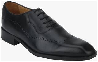 Raymond Black Leather Formal Shoes