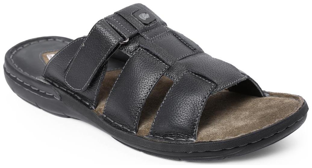 

Red Chief Men s Black Casual Leather Slipper Rc1360A 001