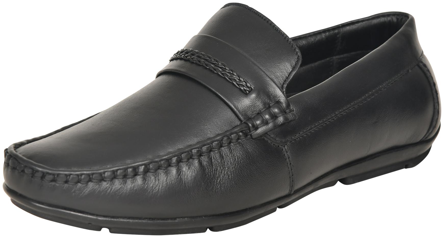 

Red Arrow Men Black Loafers - LEATHER LOAFERS - RABLACKLOAFER1