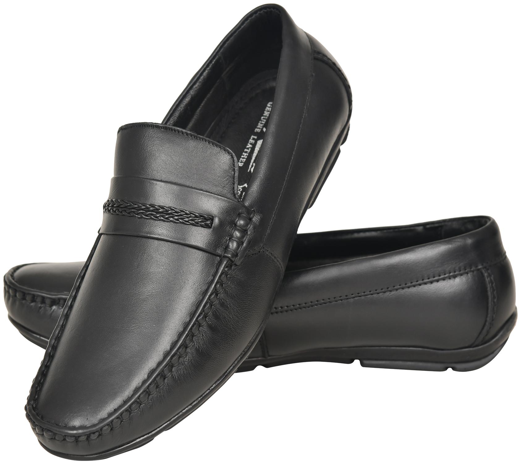 

Red Arrow Men Black Loafers - LEATHER LOAFERS - RABLACKLOAFER1