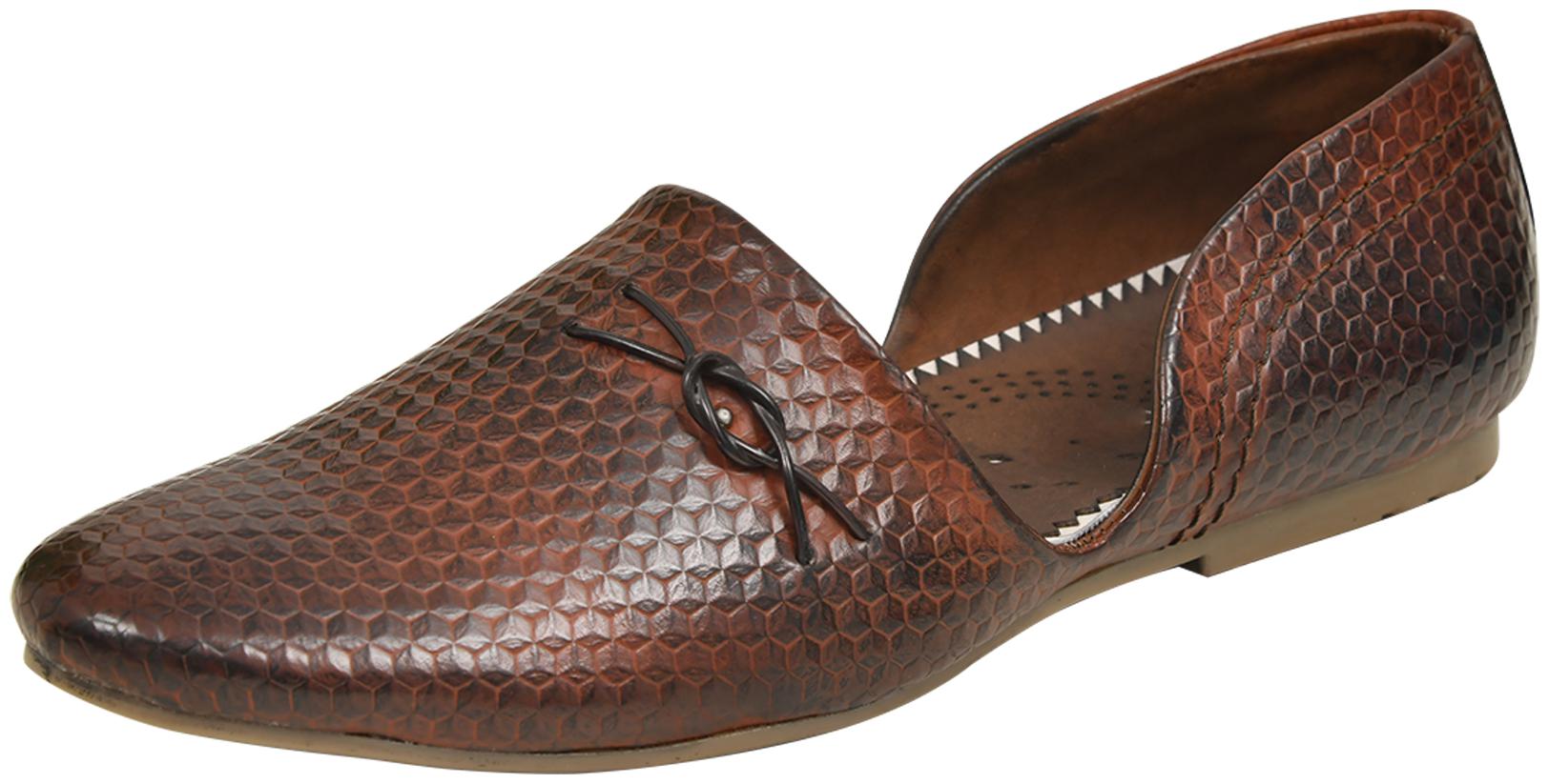 

Red Arrow Goose Out Trendy Elegant BROWN ETHNIC WEAR NAGRA For Men