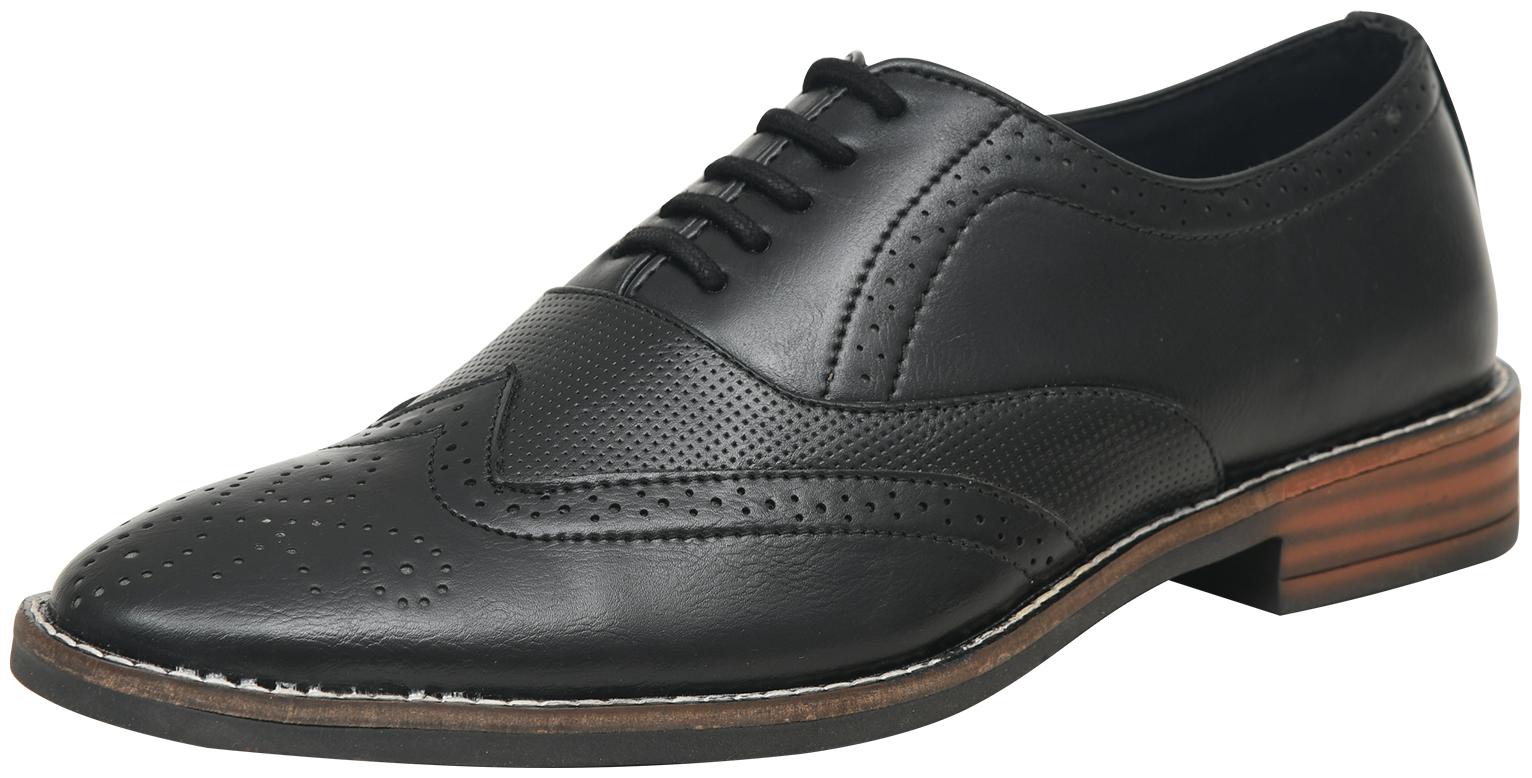 

Red Arrow Mens Patent Leather Formal Broke Black Lace up Shoes Party Wear Formal Shoes