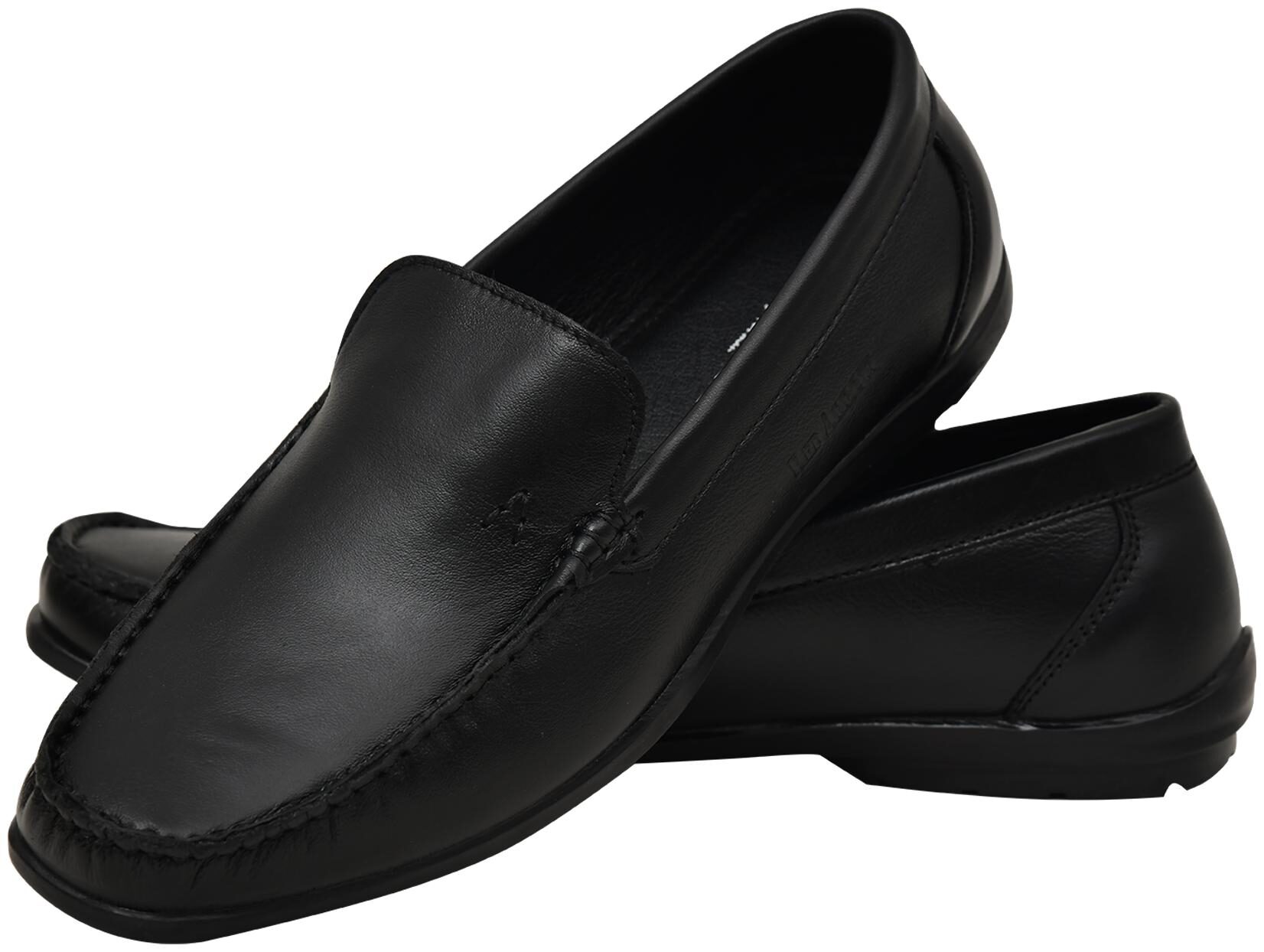 

Red Arrow Men Black Loafers - SLIPON LEATHER LOAFERS FOR MEN - RA7001