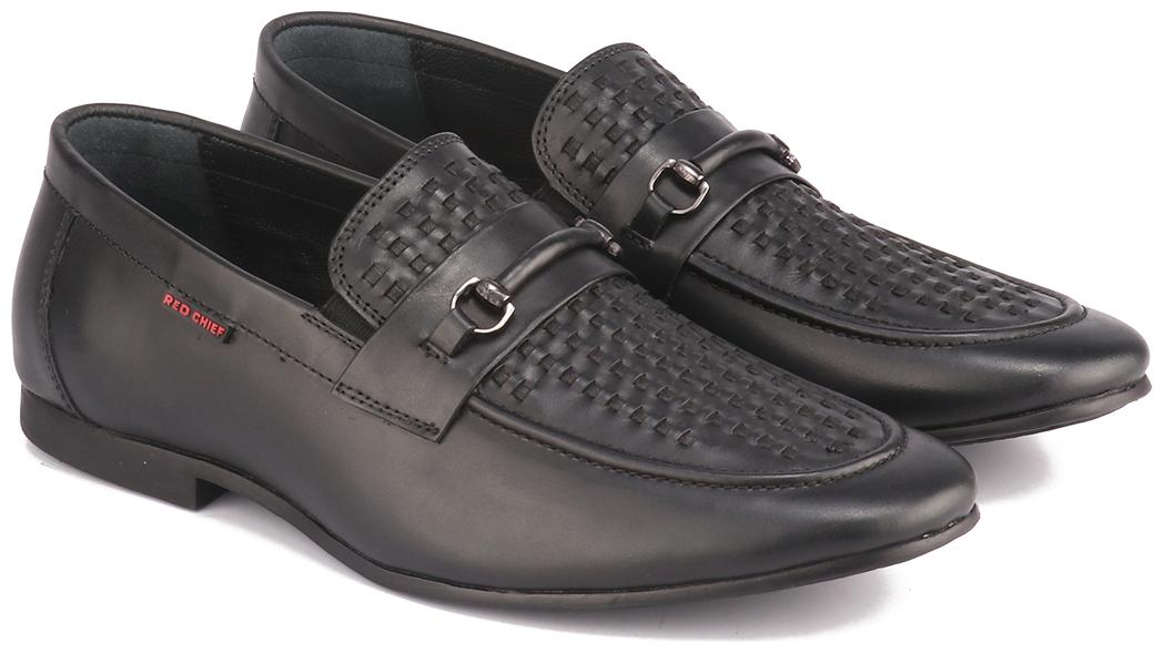 

Red Chief Men Black Slip-On Formal Shoes - RC3648