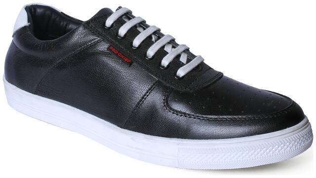 Red Chief Slip-On Sneakers For Men ( Black )