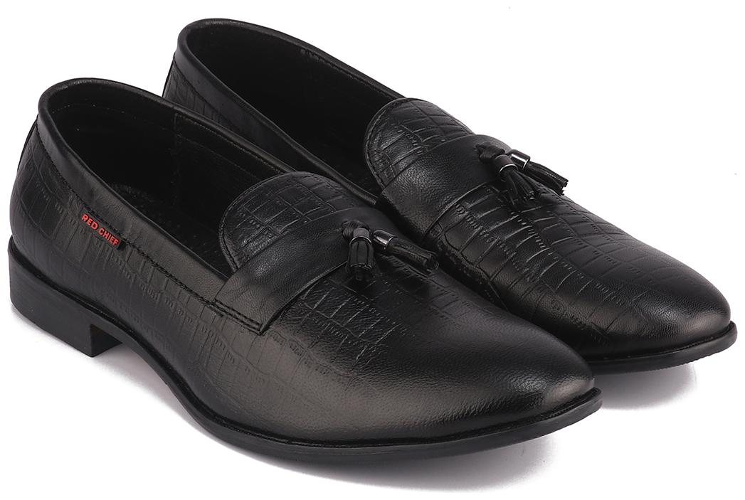 

Red Chief Men Black Slip-On Formal Shoes - RC3651