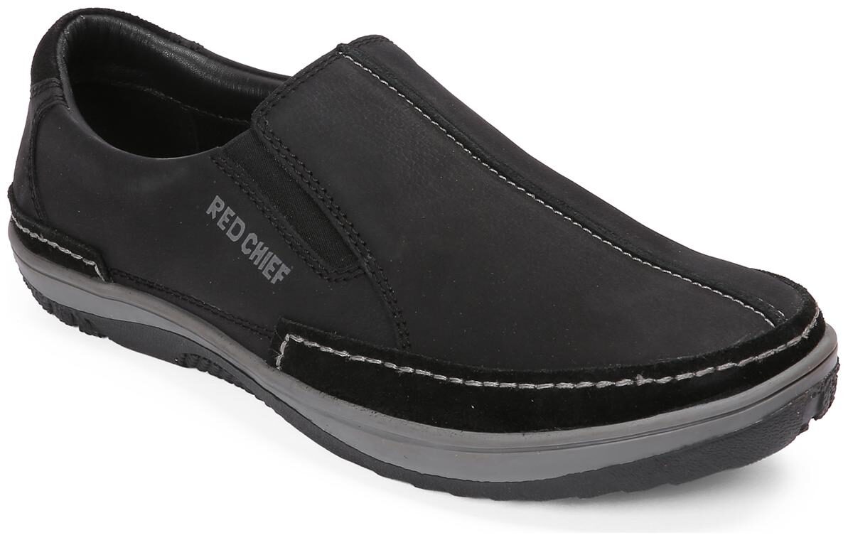

Red Chief Black Leather Men s Casual Shoe (RC3553 001)