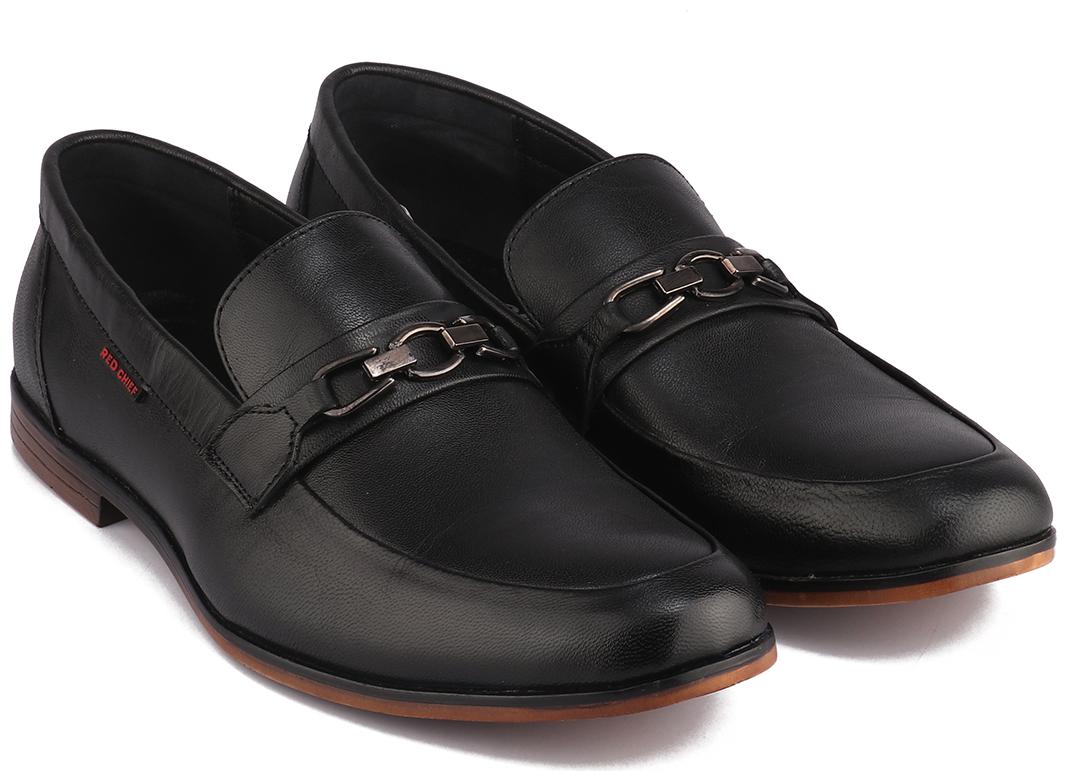 

Red Chief Men Black Slip-On Formal Shoes - RC3653 001 - RC3653