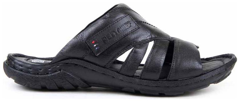 

Red Chief Black Leather Casual Slipper For Men(Size-8) (RC0377 001)