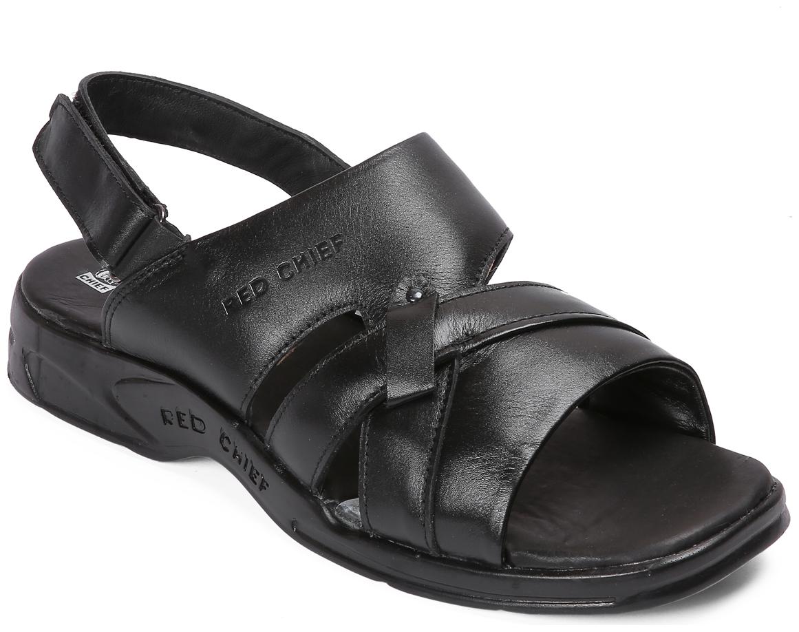 

Red Chief Men Black Sandals