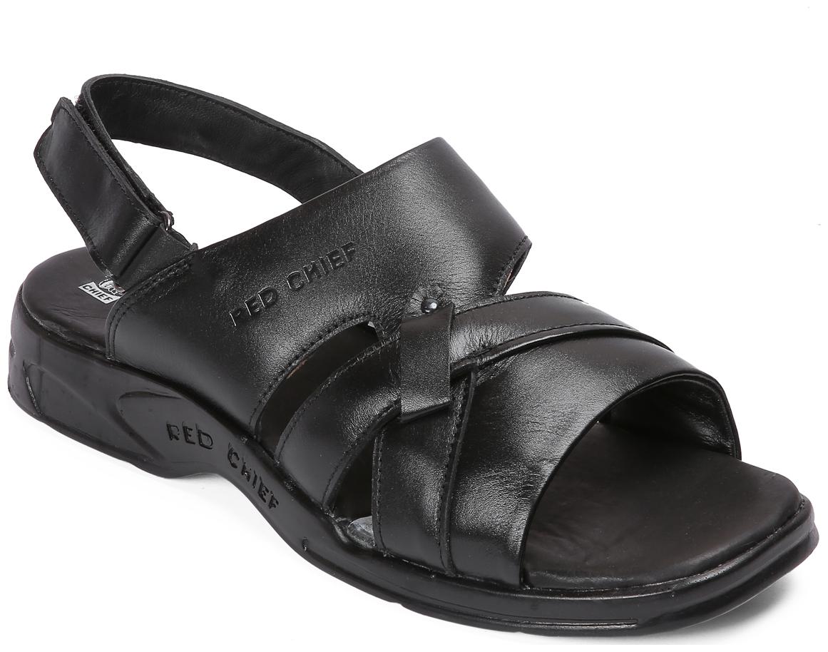 

Red Chief Men Black Sandals