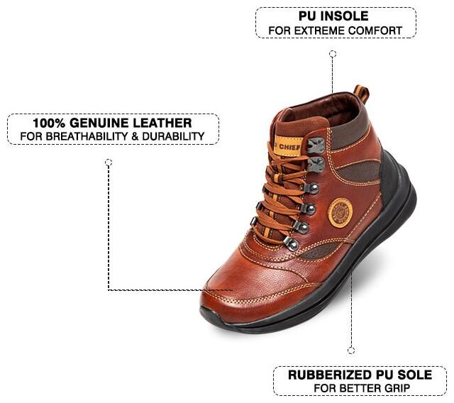 

Red Chief Men Brown Outdoor Boots - RC12012 003