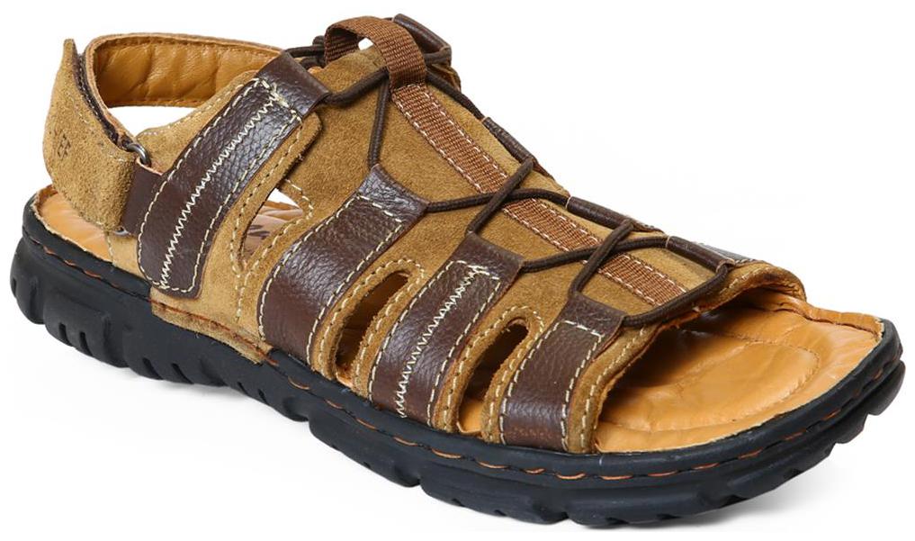 

Red Chief Men s Brown Casual Leather Sandal Rc692 003