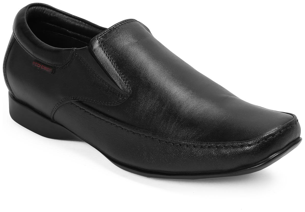 

Red Chief Men s Black Leather Formal Slip On Shoes (RC3441 001)