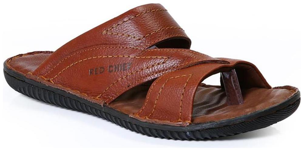 

Red Chief Men s Tan Casual Leather Slipper (RC395 399)